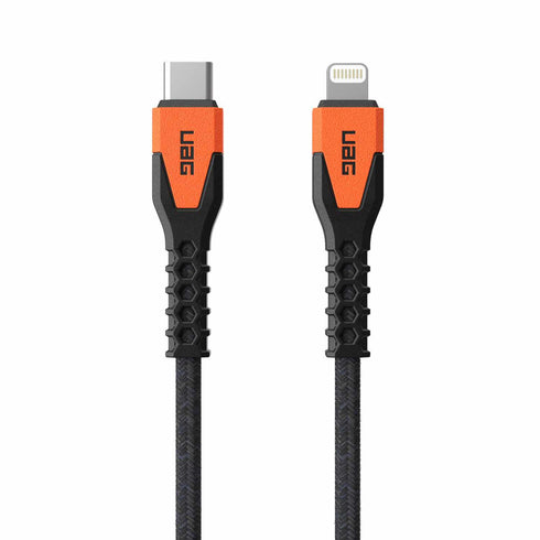 UAG Rugged Kevlar Core USB-C to Lightning Charge/Sync Cable 5ft Black/